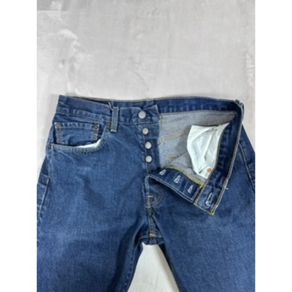 Levi's 501 Original‎ Fit Jeans Mens Blue Straight Leg Button Fly W32 L34